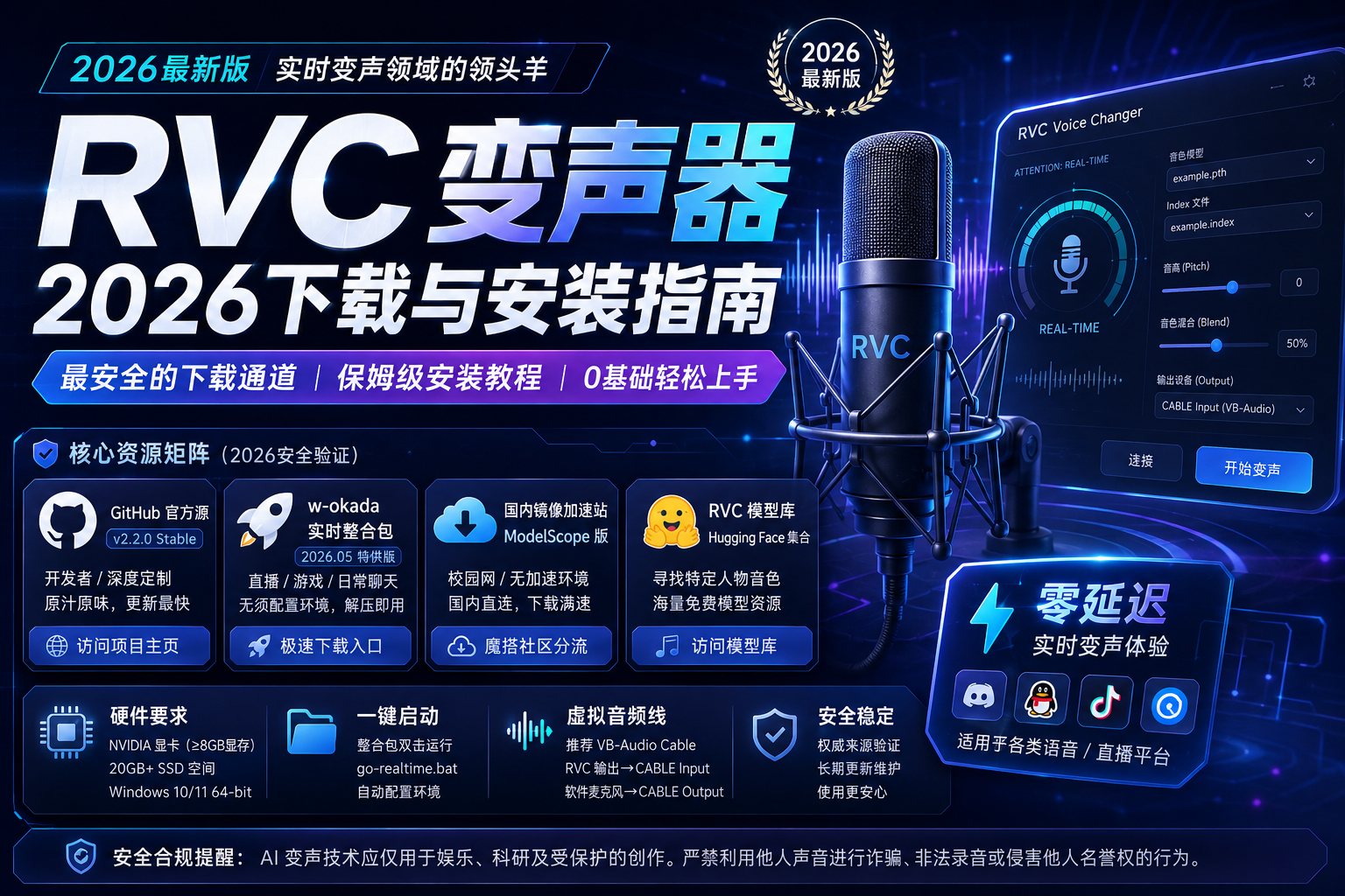 RVC变声器下载界面示意图